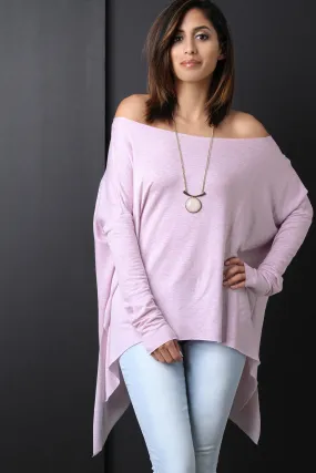 Asymmetrical Off-The-Shoulder Trapeze Top