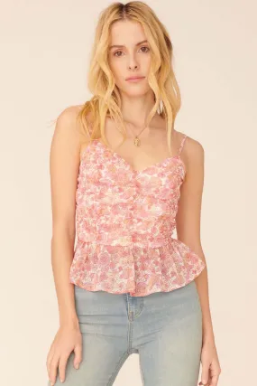 Believe in Magic Floral Peplum Cami Top