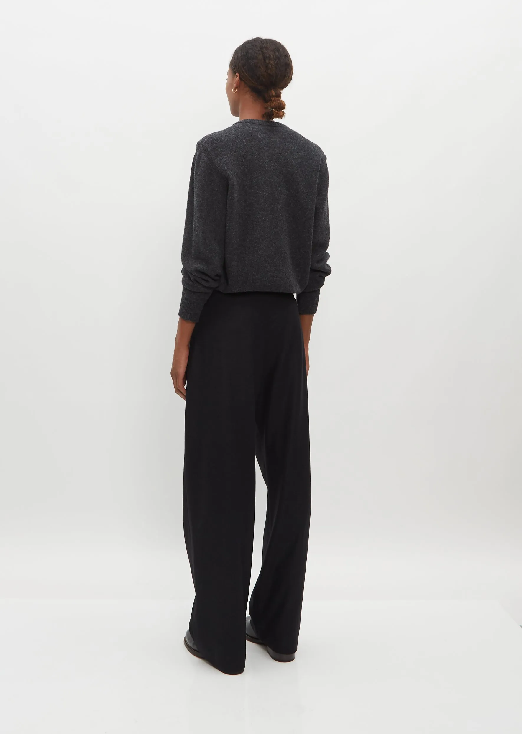 Belted Cropped Cashmere Pants