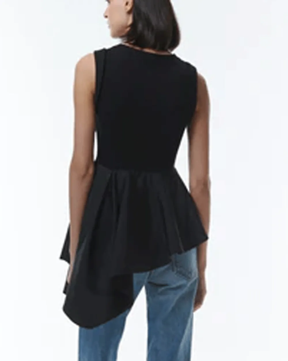 Black Aphrodite Peplum Top