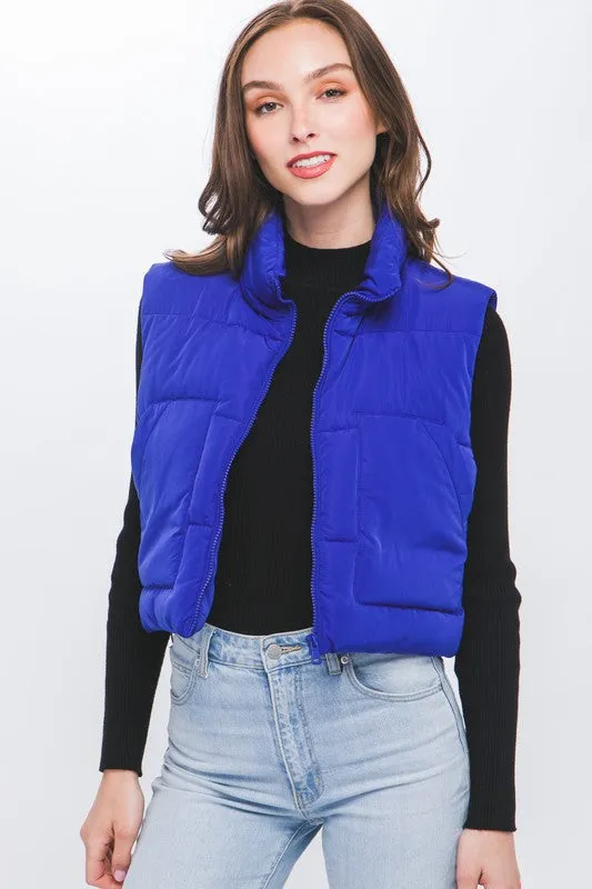 Casey Cropped Puffer Vest