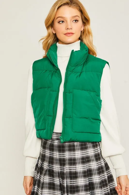 Casey Cropped Puffer Vest