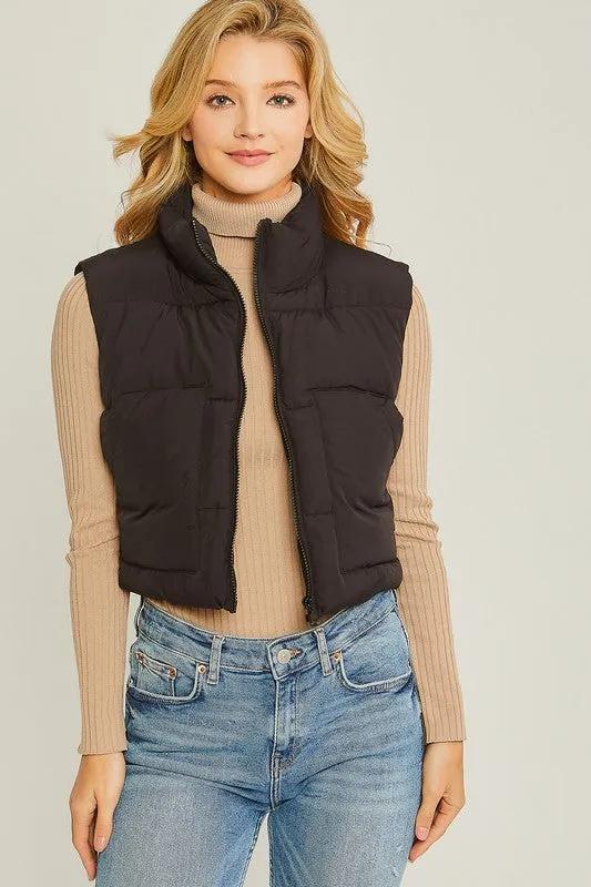 Casey Cropped Puffer Vest