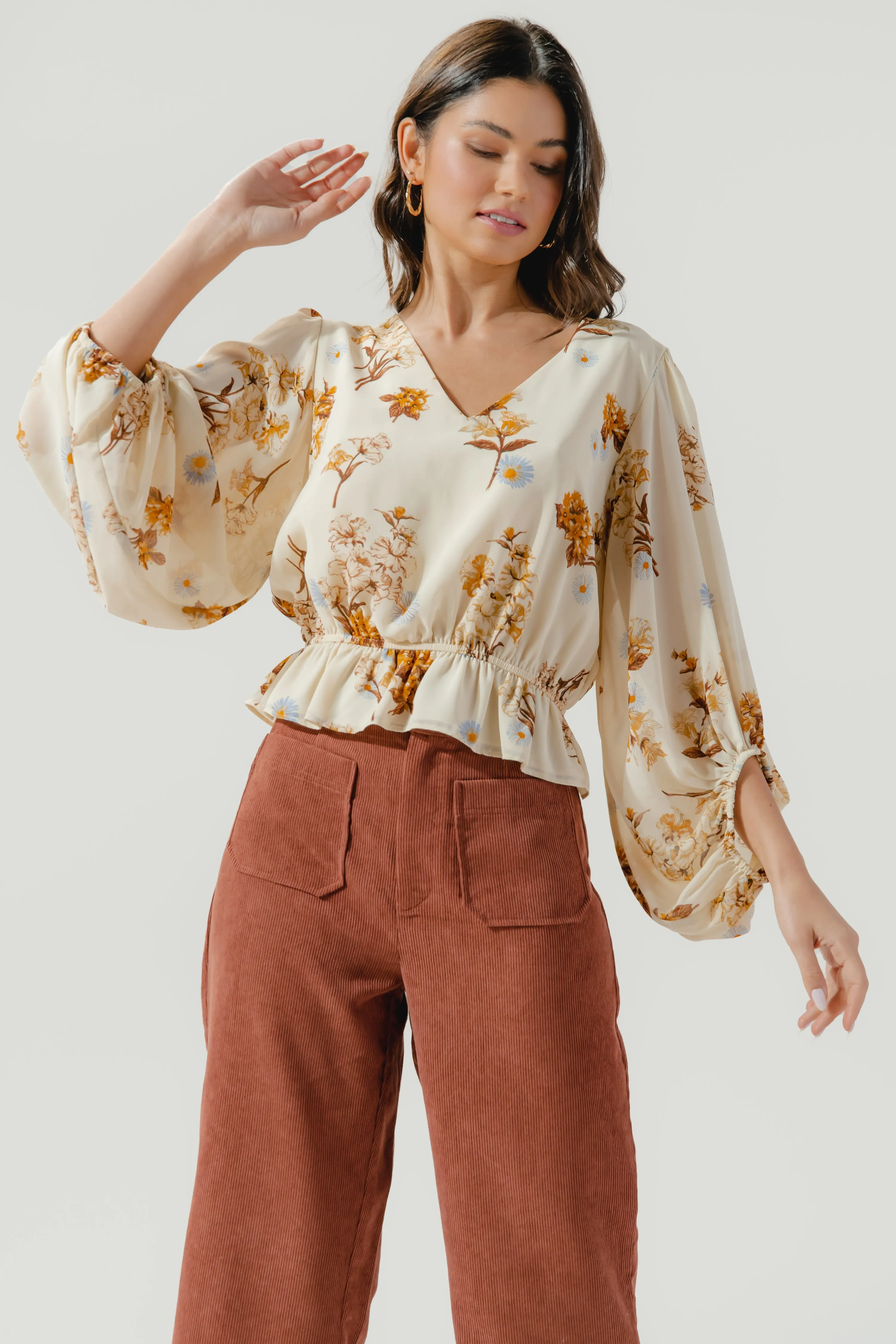 Clarabelle Honey Ways Balloon Sleeve Blouse