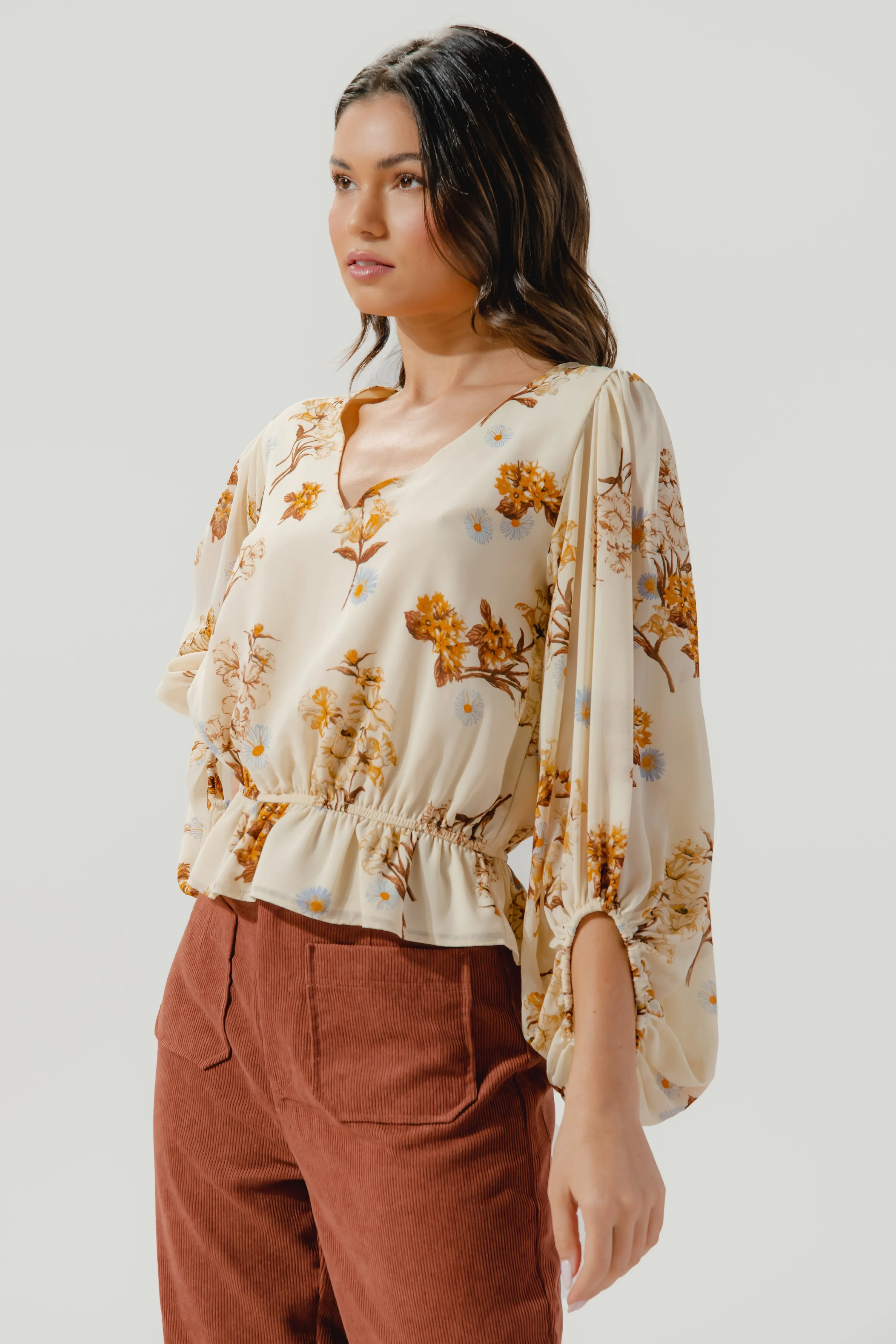 Clarabelle Honey Ways Balloon Sleeve Blouse