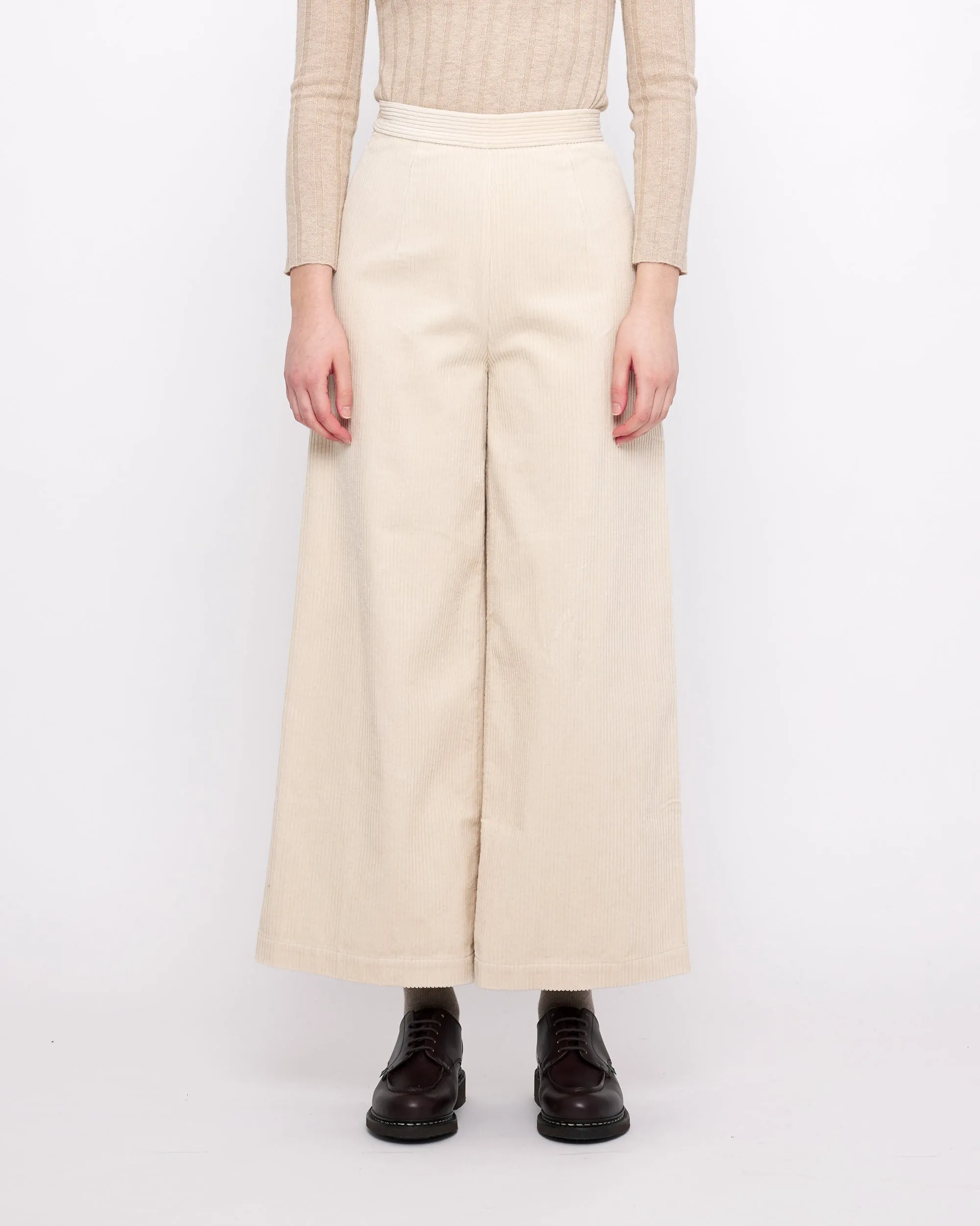 Classic Wide-Legged Trouser - Corduroy Edition - FW24 - Pearl