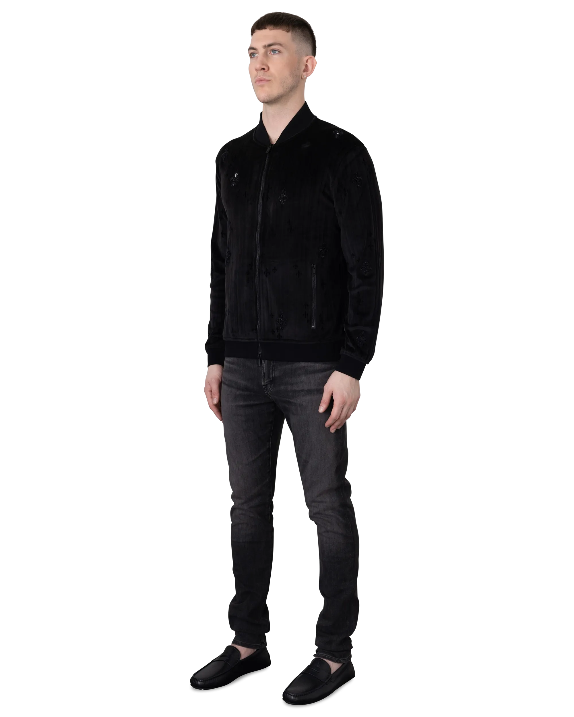 Clavier Velour Bomber Jacket