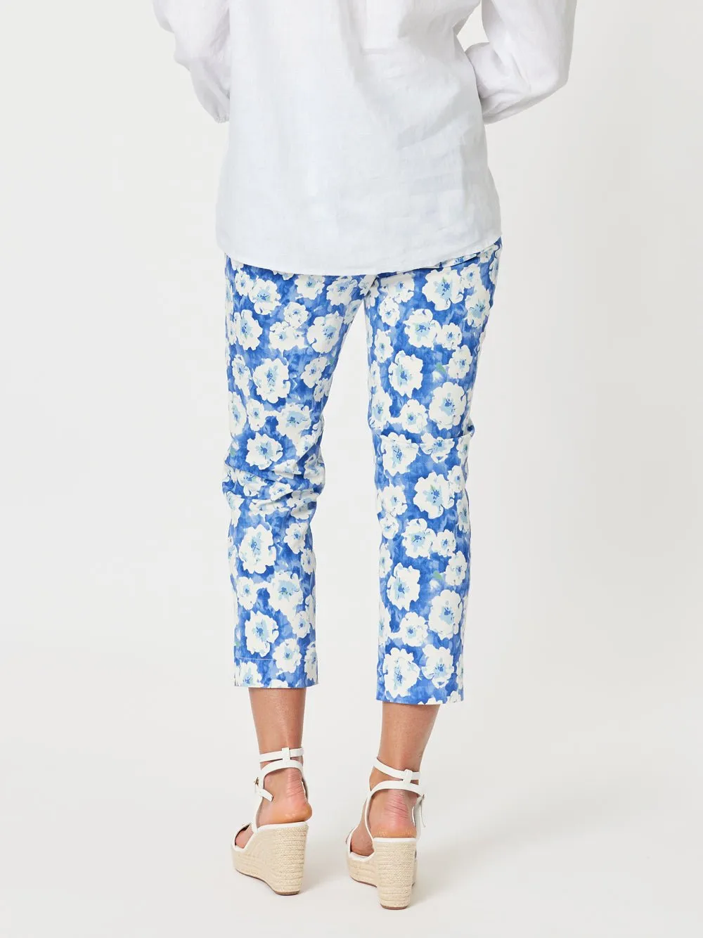 Flowers For Me Floral Pants - Blue