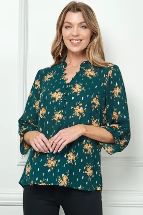 Hunter Blossom 3/4 Sleeve Popover