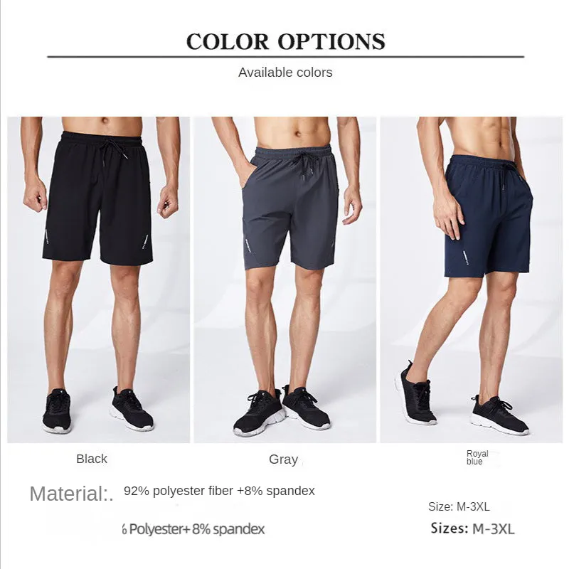 Hzori Quick-Drying Shorts for Men Lightweight Breathable Running Leisure Fifth Pants Men's Woven Wear-Resistant Sports Shorts Summer Men's