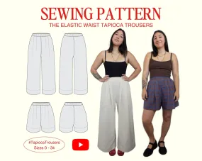 Jessilous Patterns, The Elastic Waist Tapioca Trousers PDF Pattern