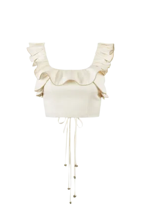 Malika Bustier Top -  Ivory by RosewaterHouse