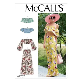 McCall's Pattern M7757 Misses' Tops and Pants