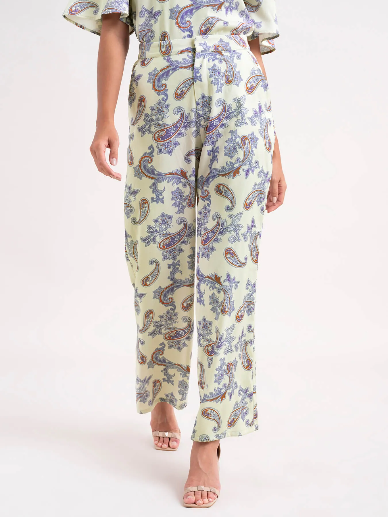 Paisley Wide Leg Trousers