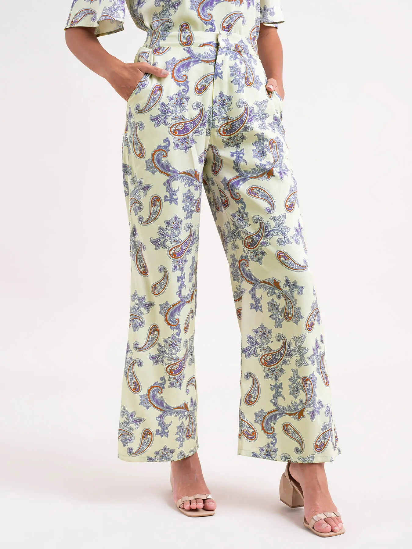 Paisley Wide Leg Trousers