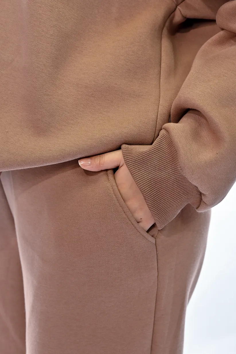 PINKISH TAN FLEECE CO-ORD SET