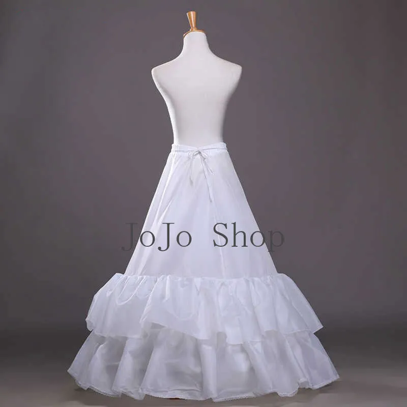 Plus and Regular Size 2 Hoop A-line Under Skirt Petticoat for Wedding and Formal Dresses