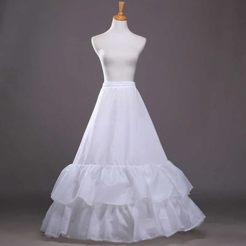 Plus and Regular Size 2 Hoop A-line Under Skirt Petticoat for Wedding and Formal Dresses