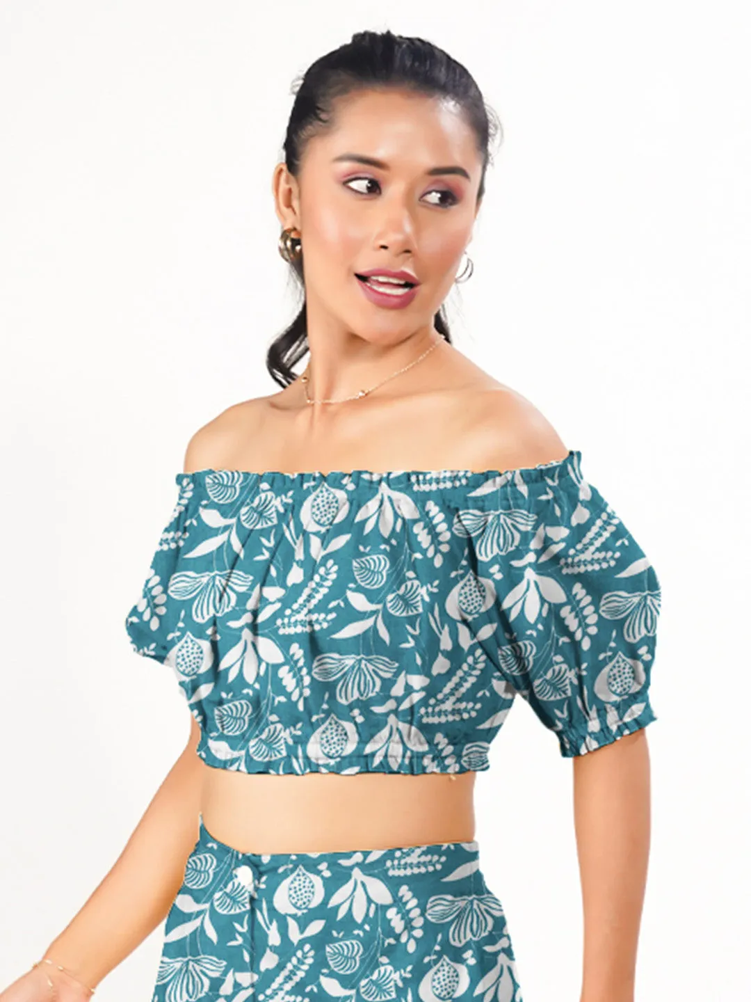 Printed Off Shoulder Top