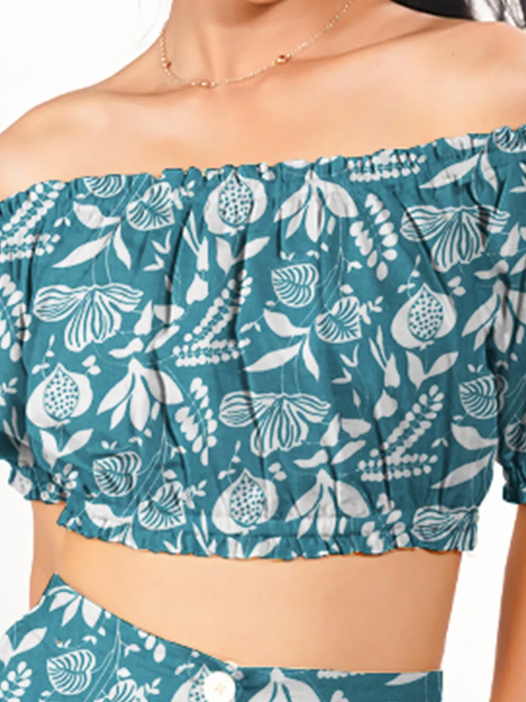 Printed Off Shoulder Top