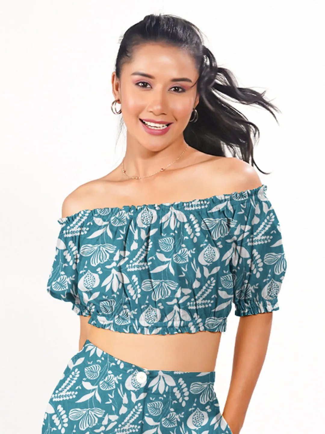 Printed Off Shoulder Top