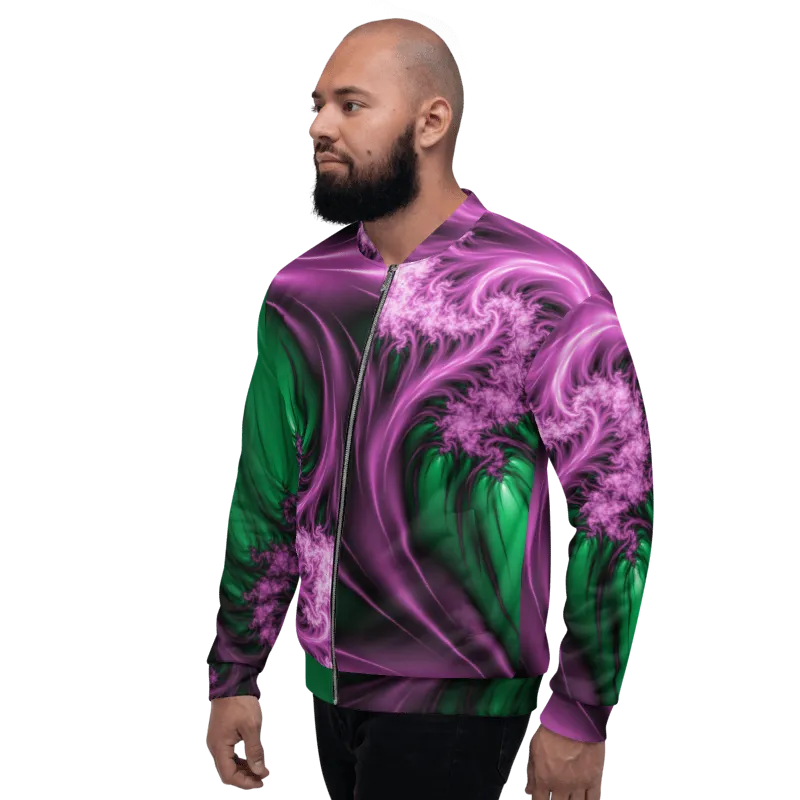 "Aurora Whispers Arctic Chic" Collection - Unisex Designer Bomber Jacket