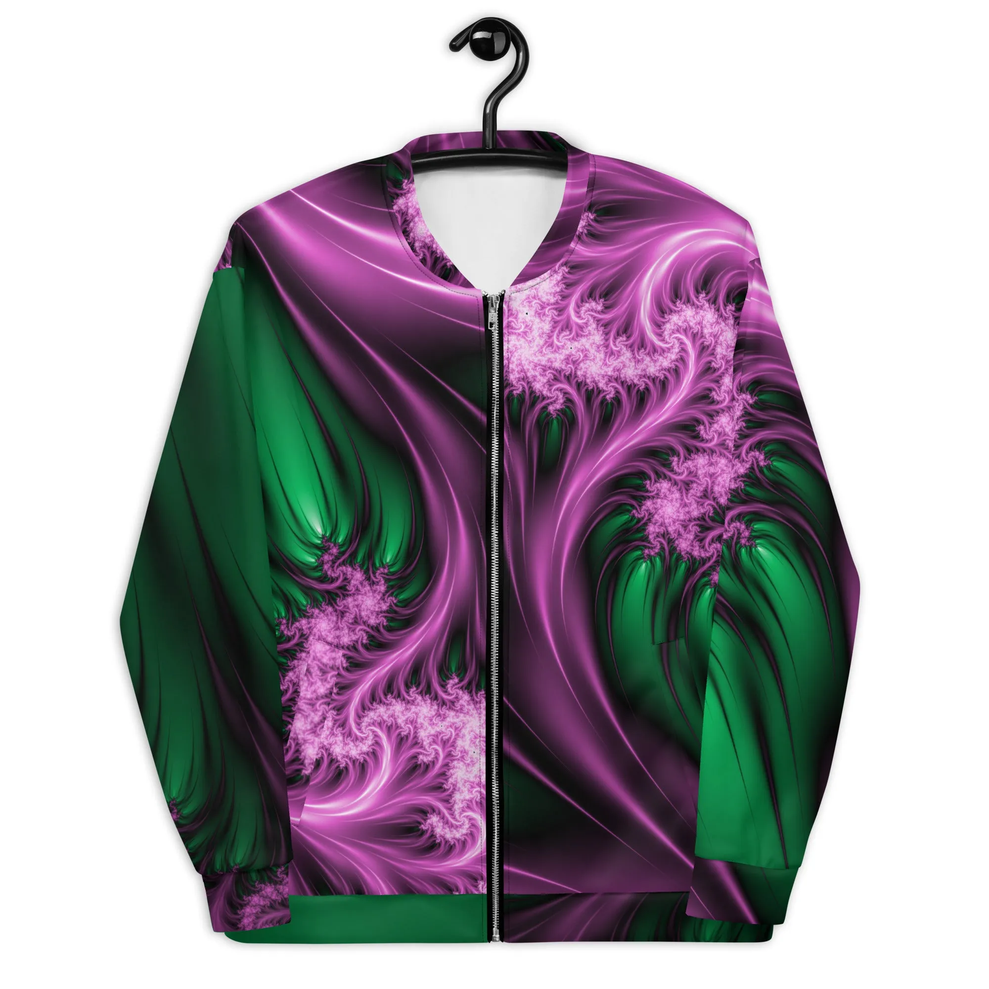 "Aurora Whispers Arctic Chic" Collection - Unisex Designer Bomber Jacket