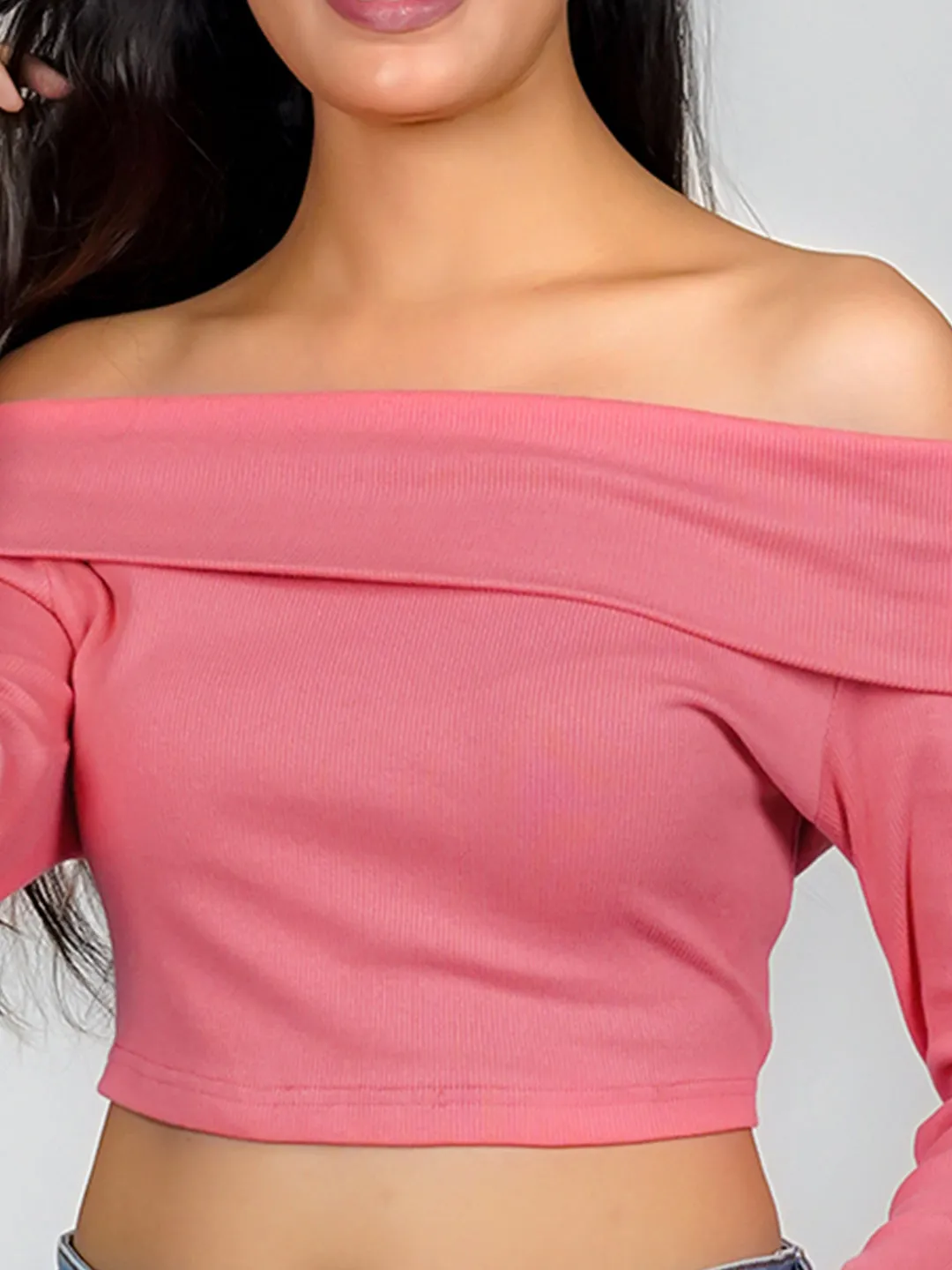 Solid Off-Shoulder Top