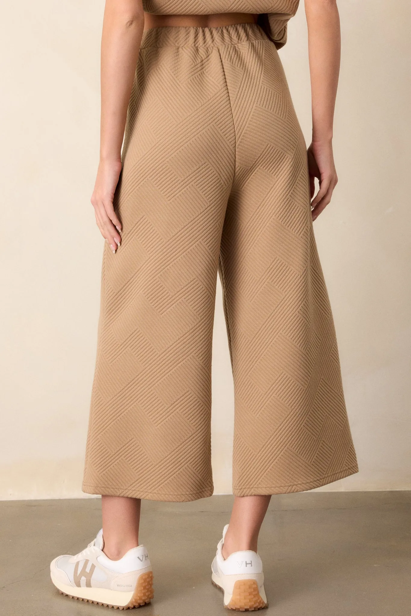 Tell Me Tan Cropped Textured Pants