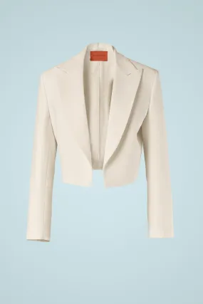 THE MOTION EDIT CROPPED BLAZER IN VANILLA