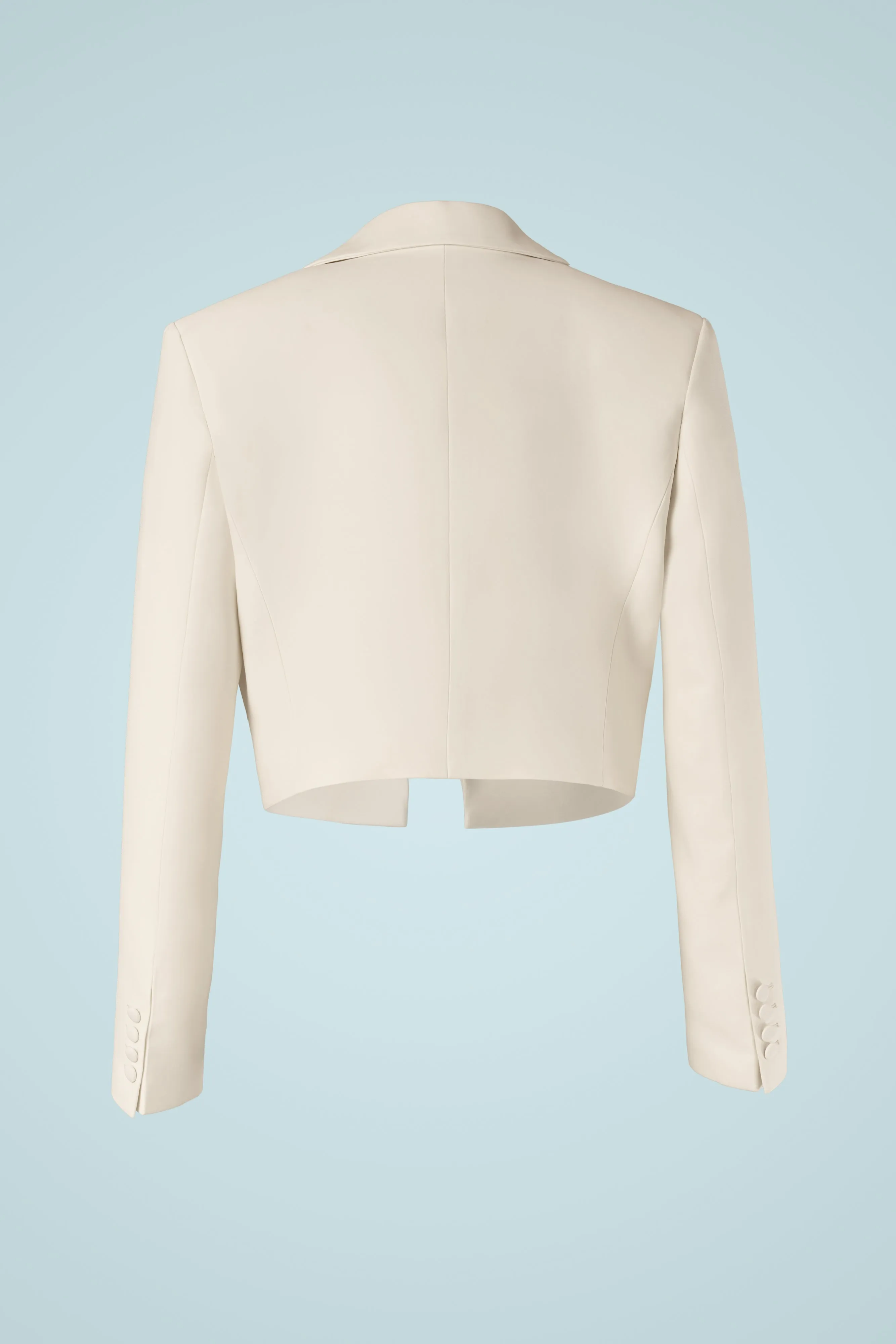 THE MOTION EDIT CROPPED BLAZER IN VANILLA