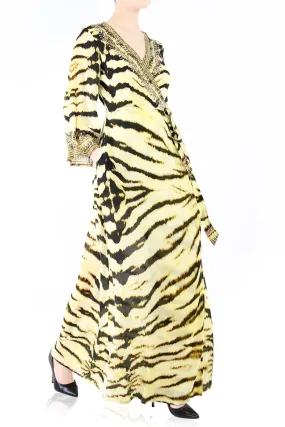 Tiger Print Wrap Dress