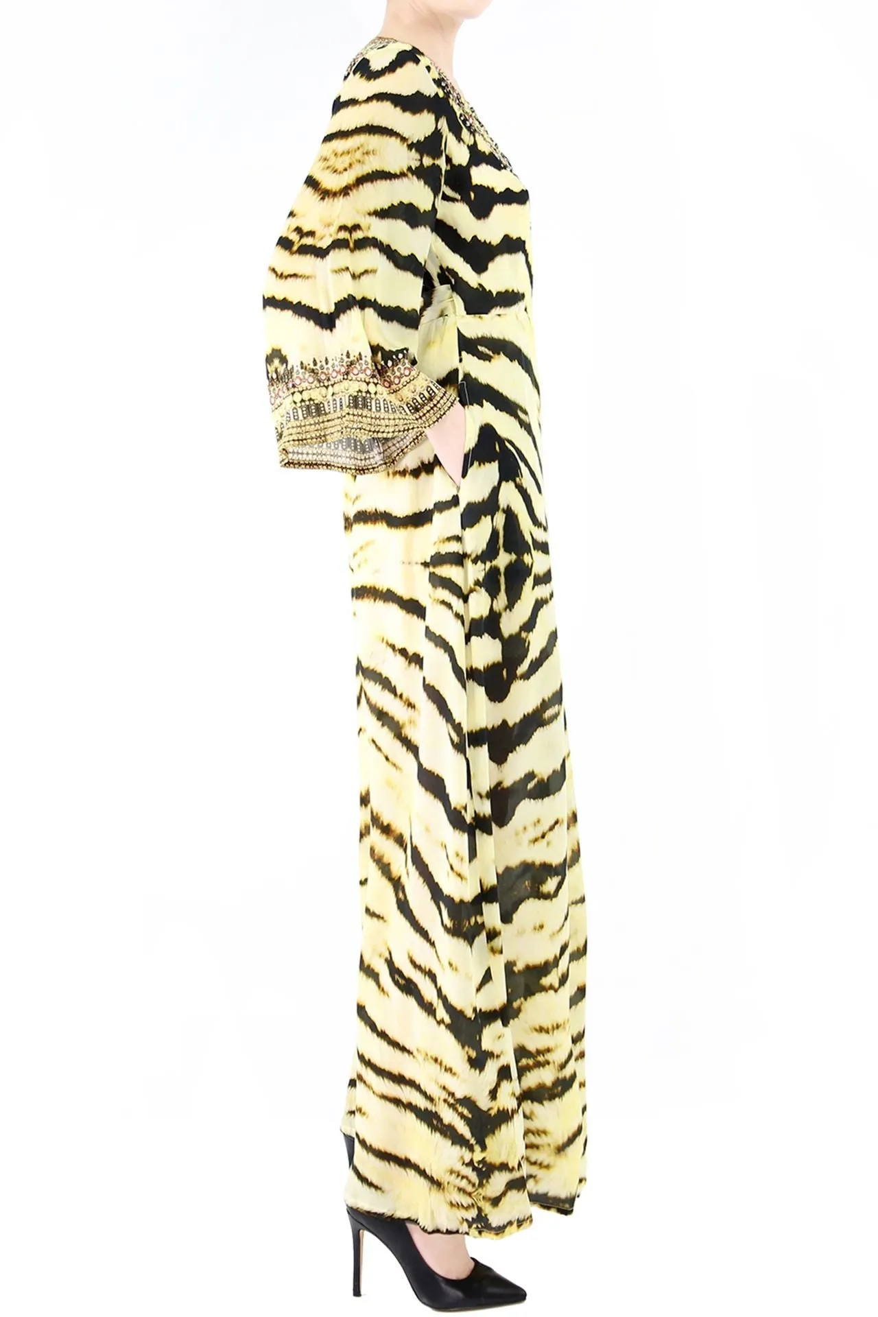 Tiger Print Wrap Dress