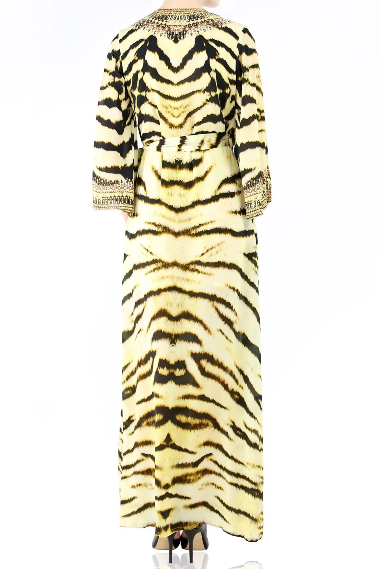 Tiger Print Wrap Dress