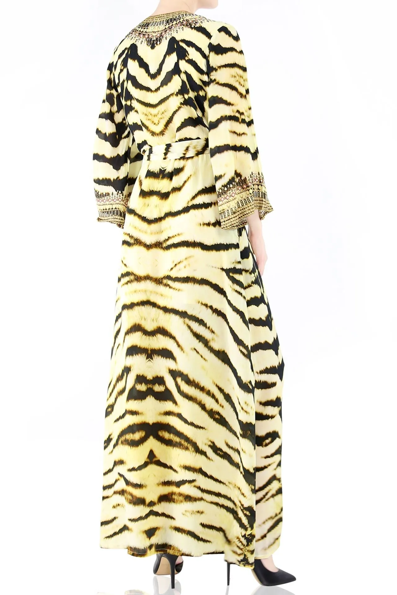 Tiger Print Wrap Dress