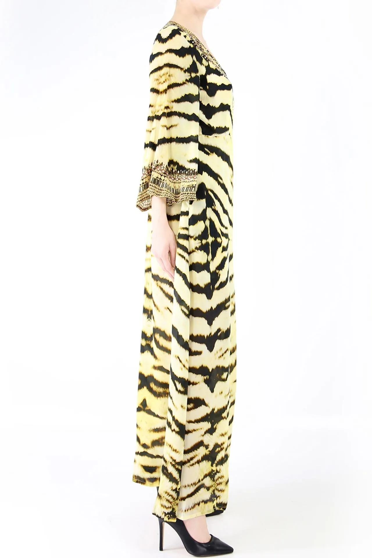 Tiger Print Wrap Dress