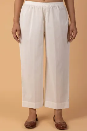 White Wide Legged Trousers