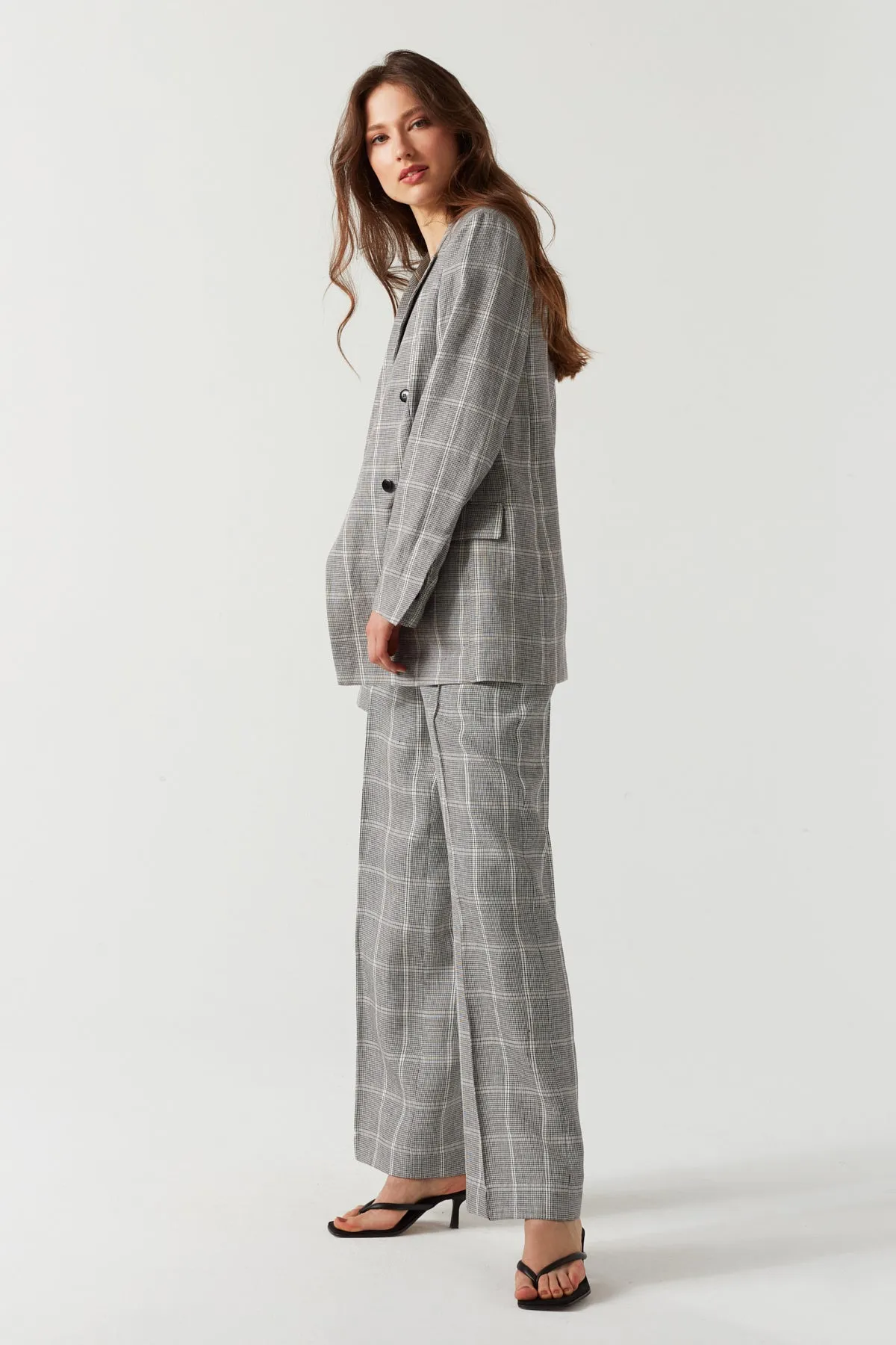 Wide Leg Linen Trousers