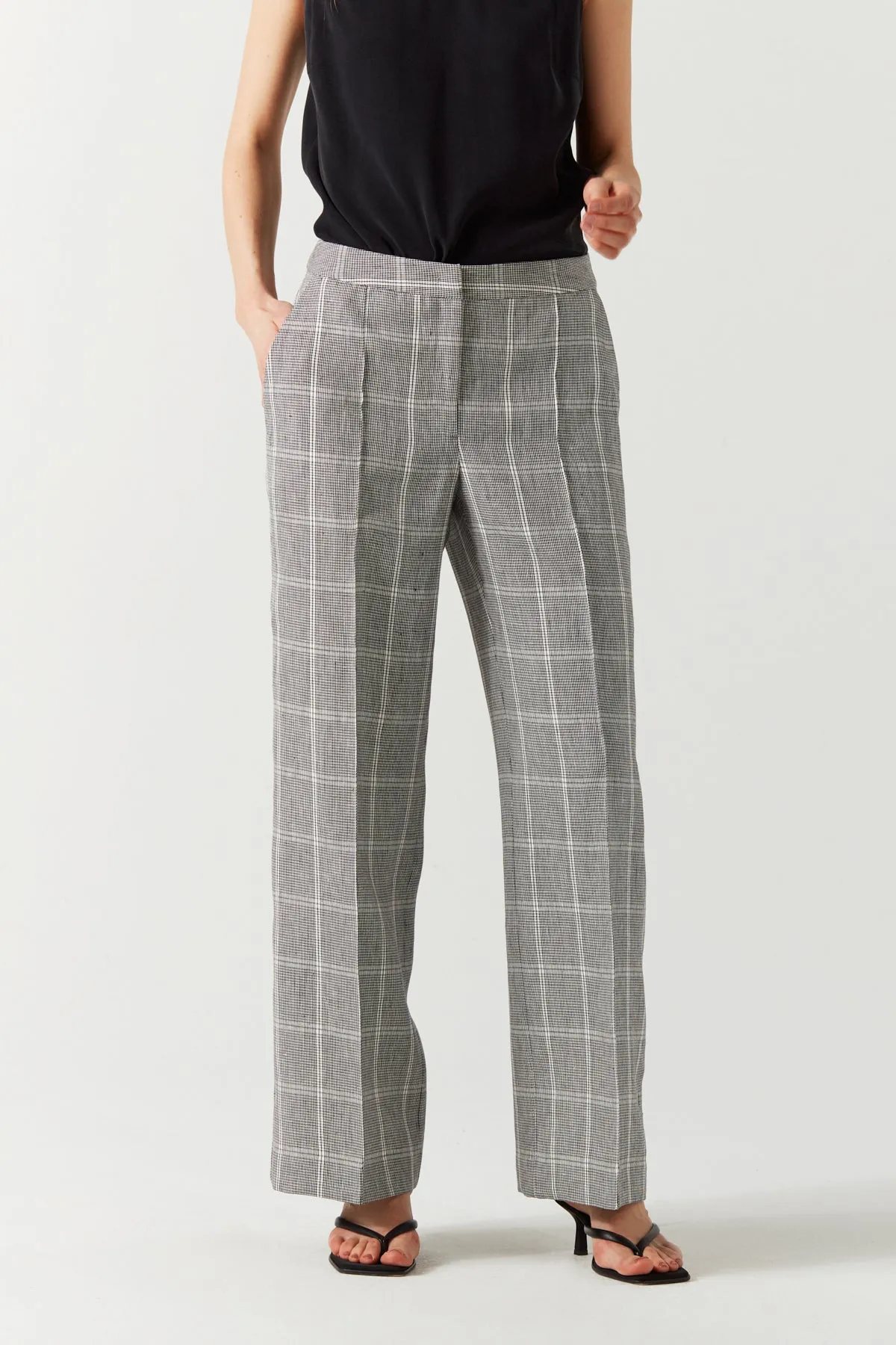 Wide Leg Linen Trousers